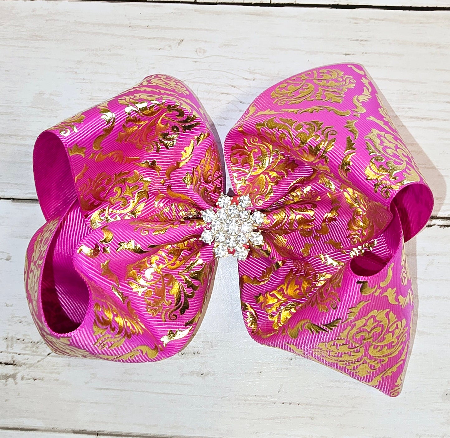 Pretty Pink and Gold XL Bow