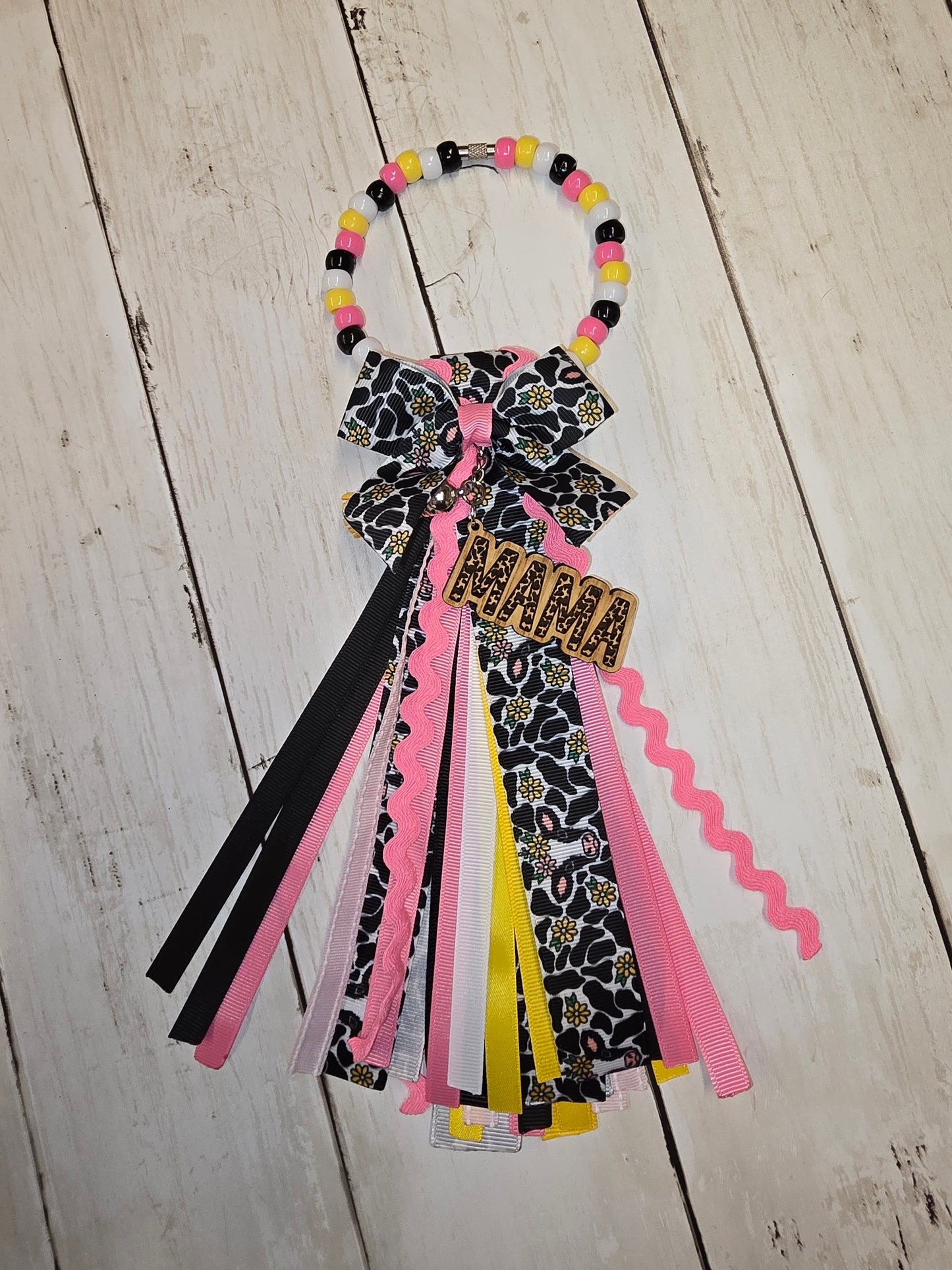 Mama Cow Print Bag Tag