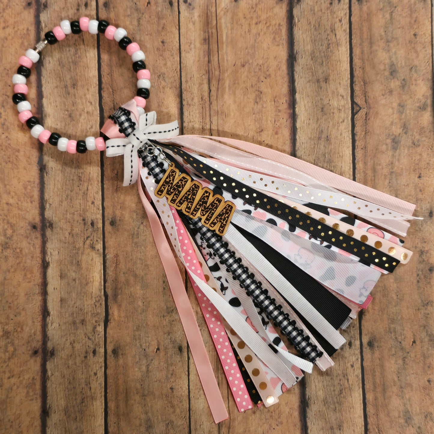 Mama Cow Print Bag Tag