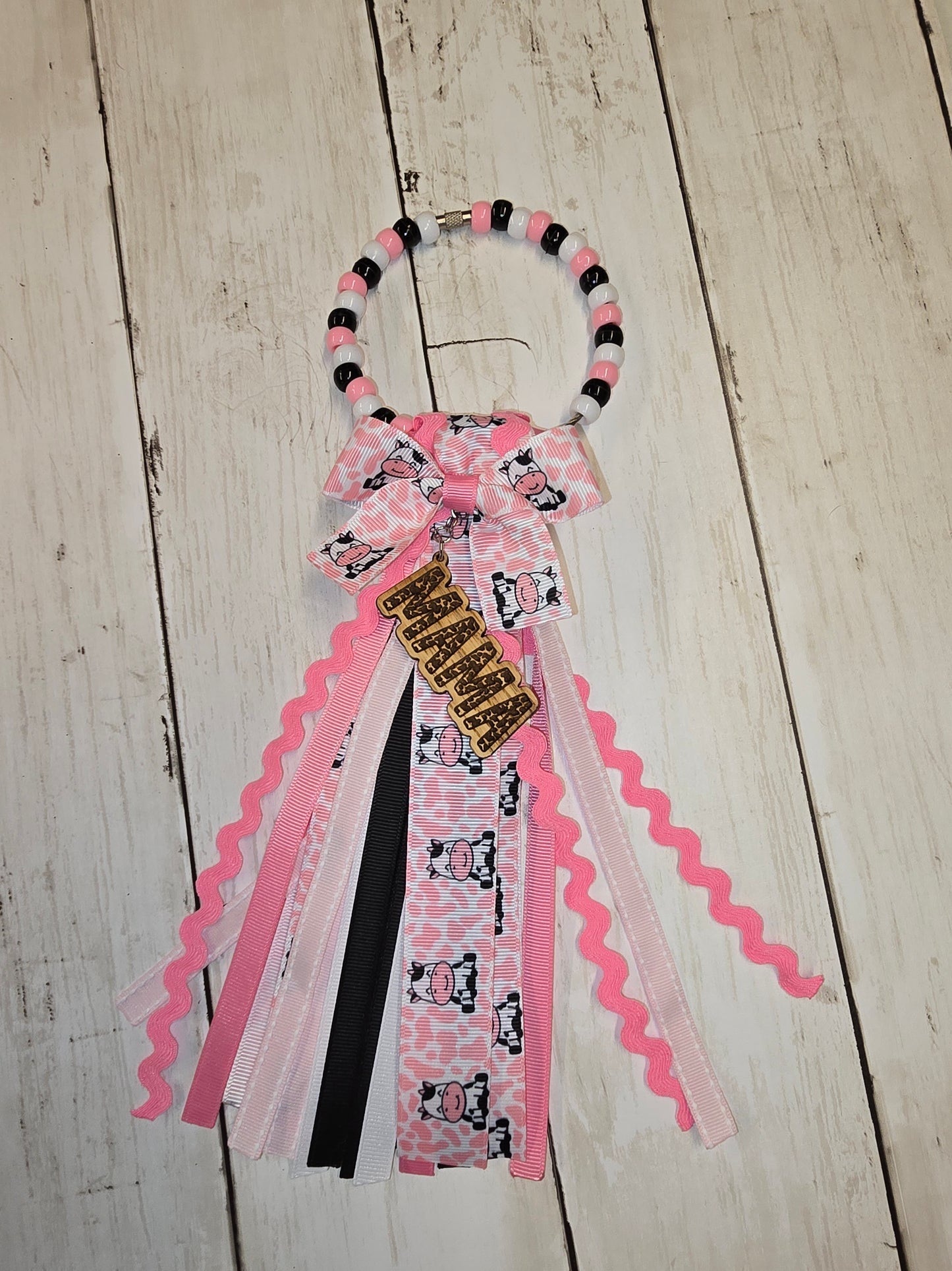 Mama Cow Print Bag Tag