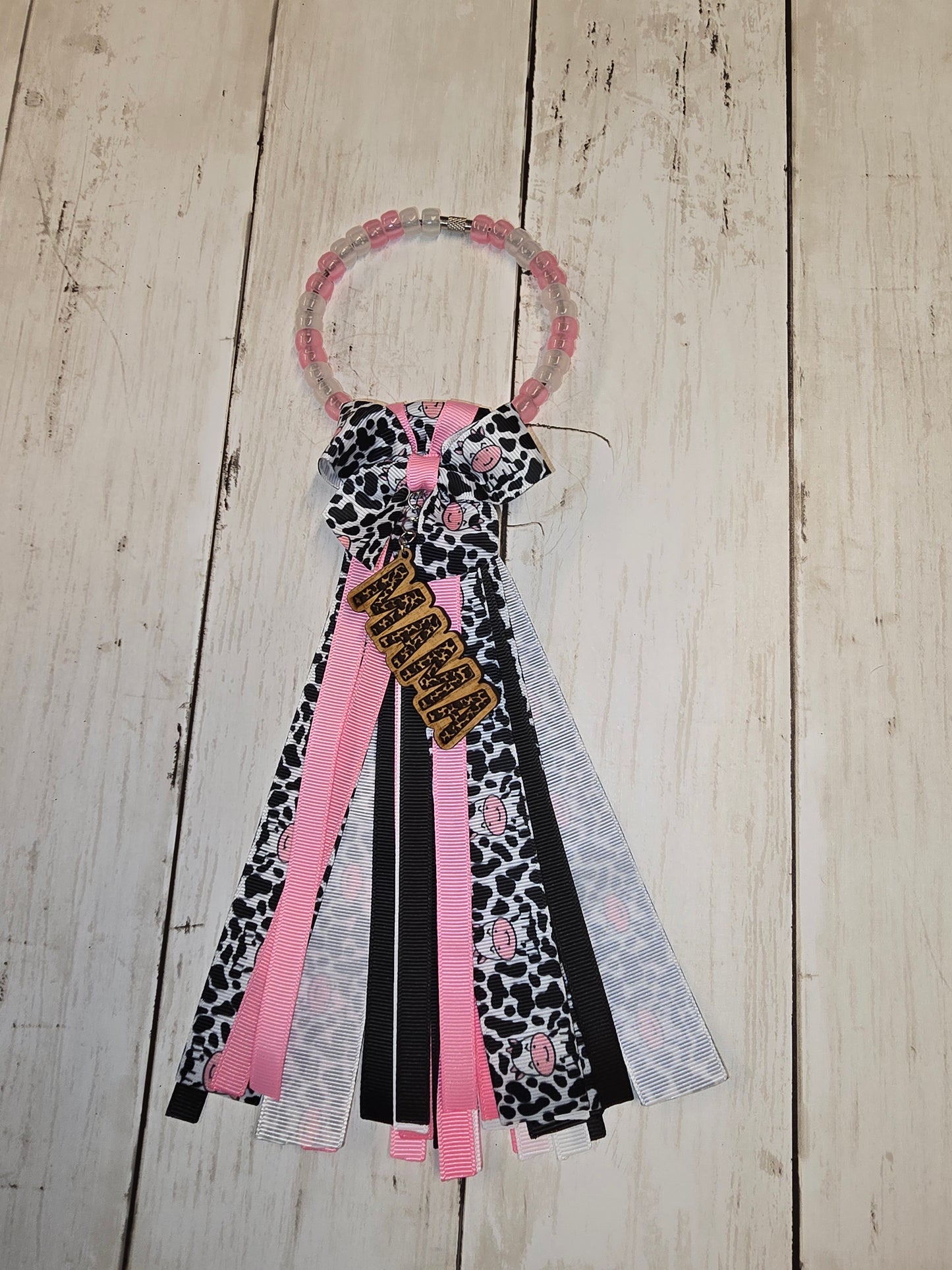 Mama Cow Print Bag Tag