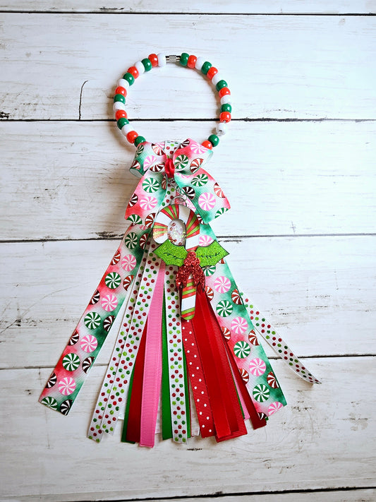 Candy Cane Bag Tag