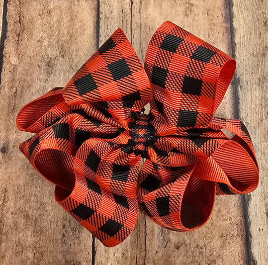 Buffalo Print Octopus Bow