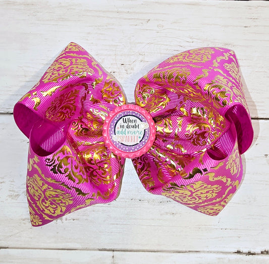 When In Doubt Add More Sparkle XL Bow