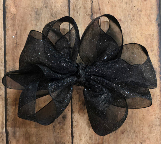 Black Lace Octopus Bow