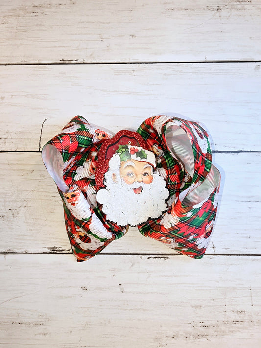 XL Christmas Santa Bow