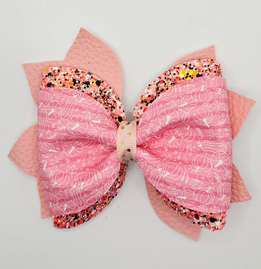 Pink Pumpkin Phoebe Bow
