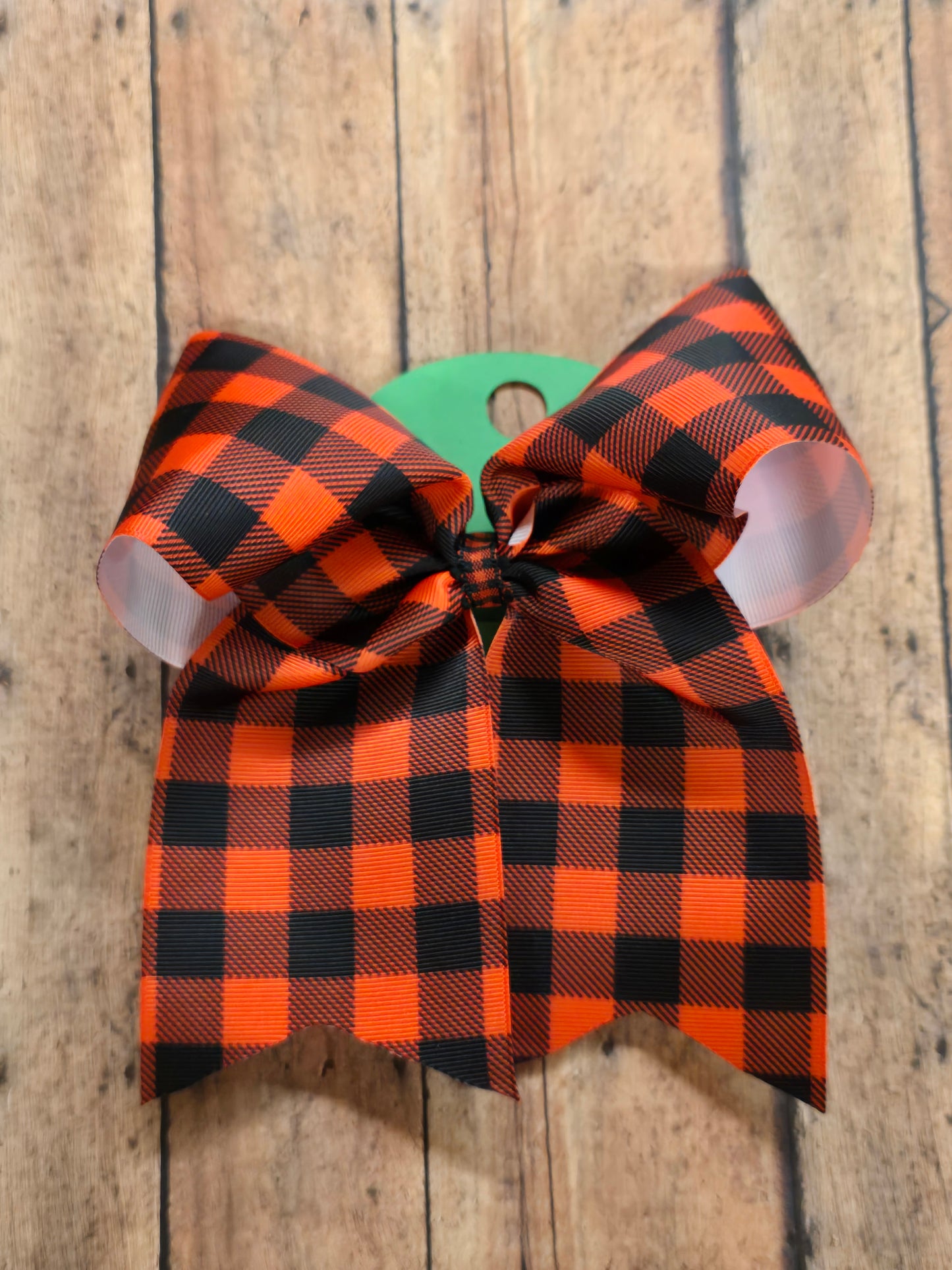 Buffalo Plaid Cheer Bow