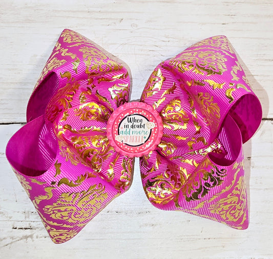 When In Doubt Add More Sparkle XL Bow
