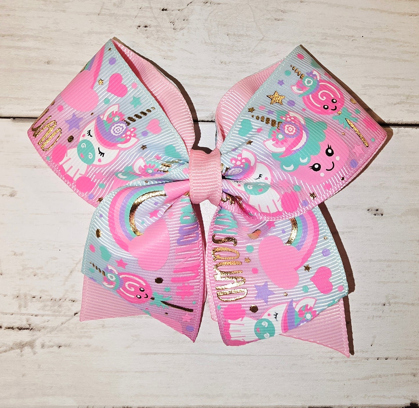 Mini Unicorn Cheer Bow