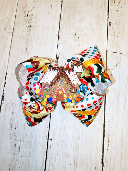 XL Gingerbread House Bow