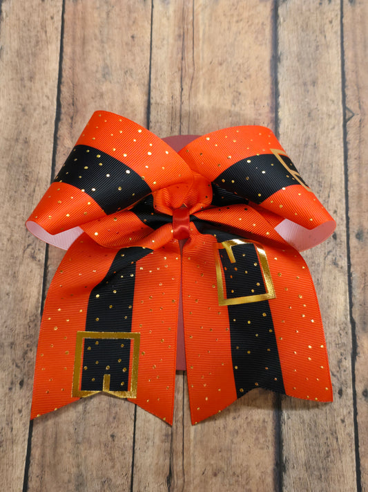 Santa Belt Cheer Bow