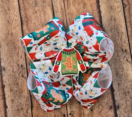 XL Ugly Christmas Sweater Bow